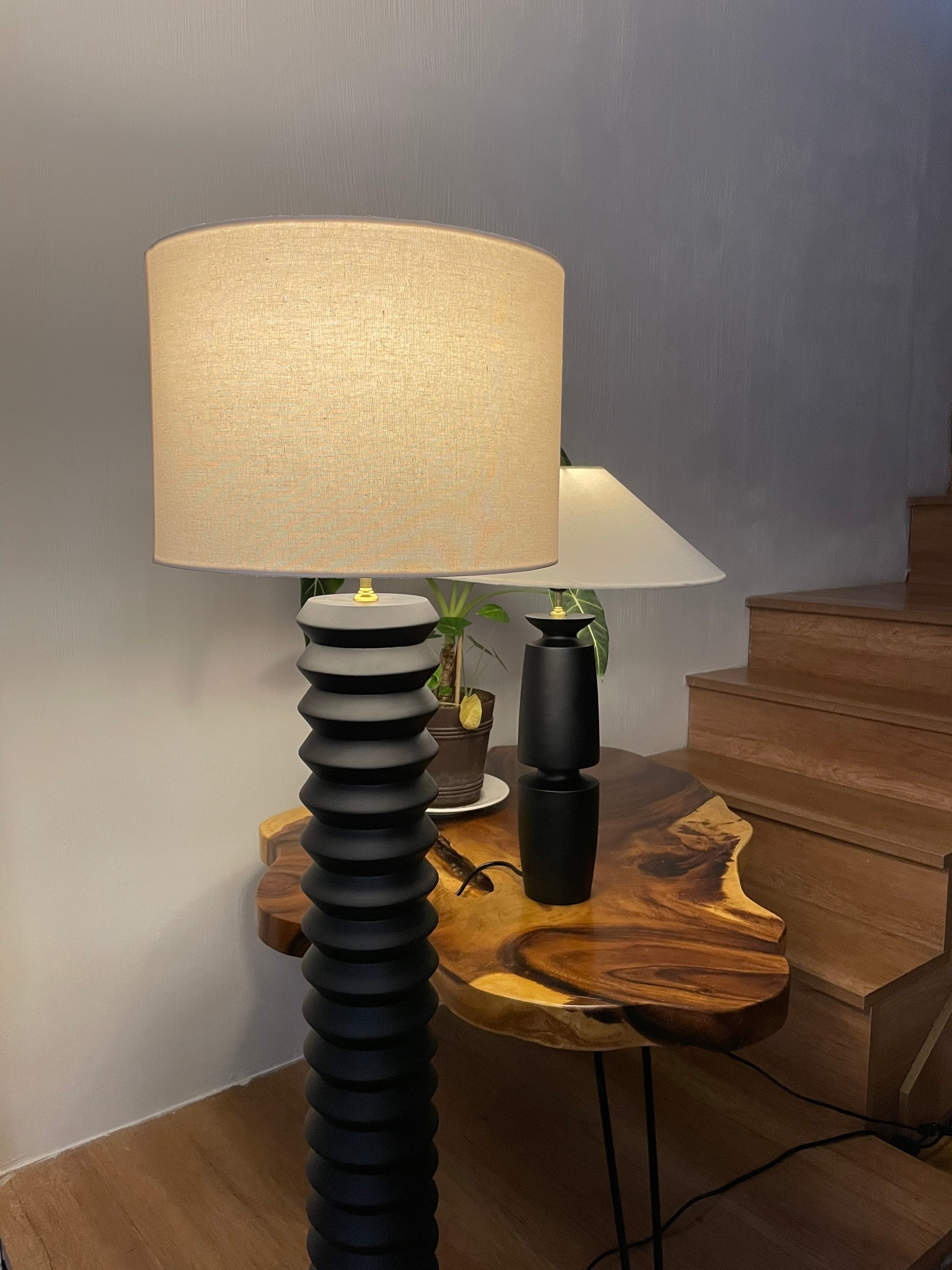 Medium Textured Wood Floor Lamp