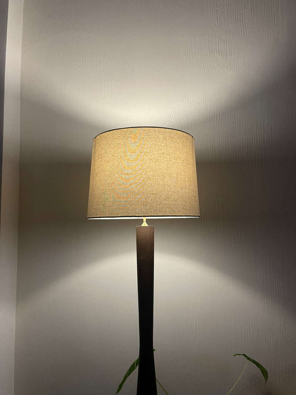 Compact Tall Wood Floor Lamp
