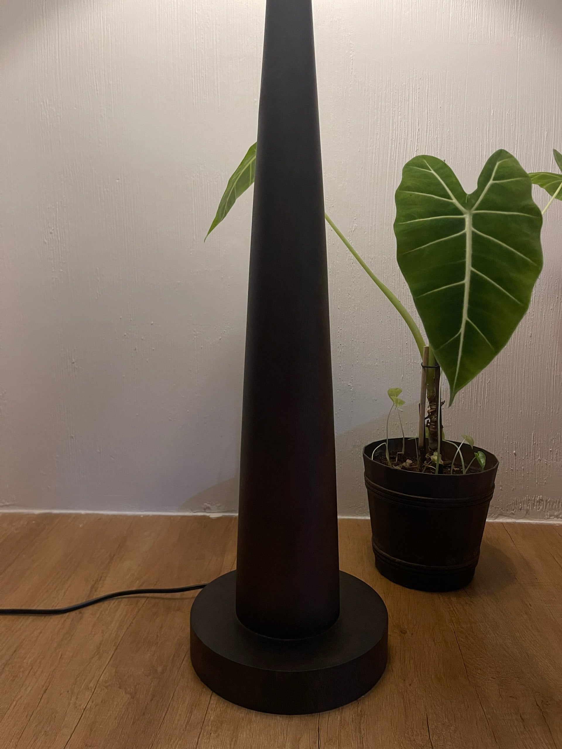 Compact Tall Wood Floor Lamp