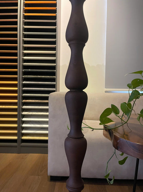 Compact Classic Wood Floor Lamp