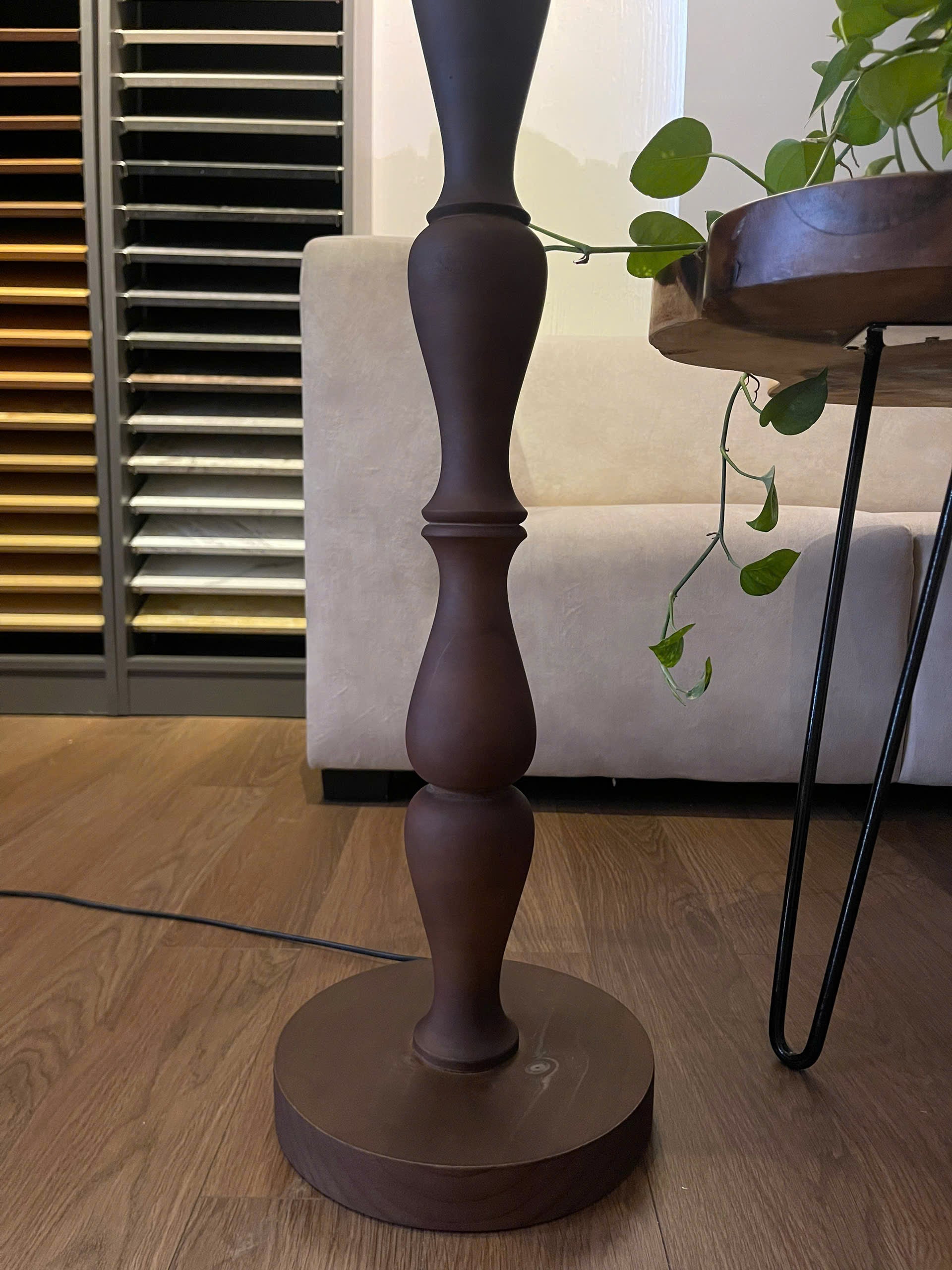 Compact Classic Wood Floor Lamp