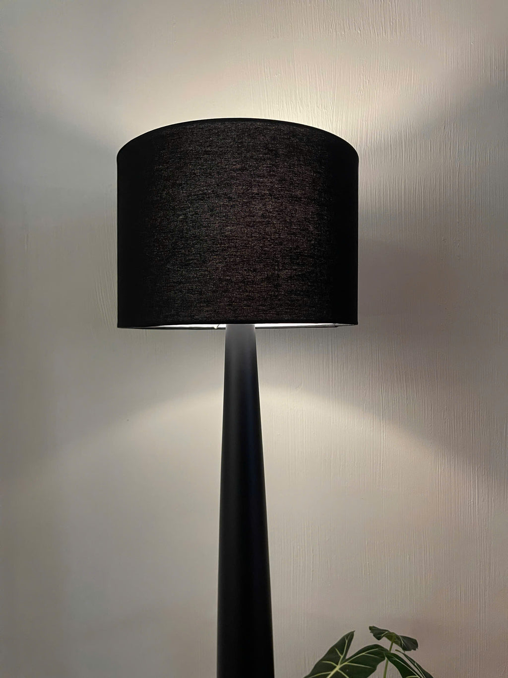 Compact Pedestal Wood Floor Lamp